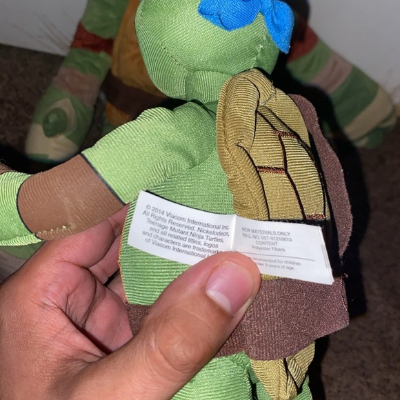 NINJA TURTLES TMNT 2 Plushies Bundle! Nickelodeon Tagged 2013 & 2014 Leonardo - Picture 5 of 8
